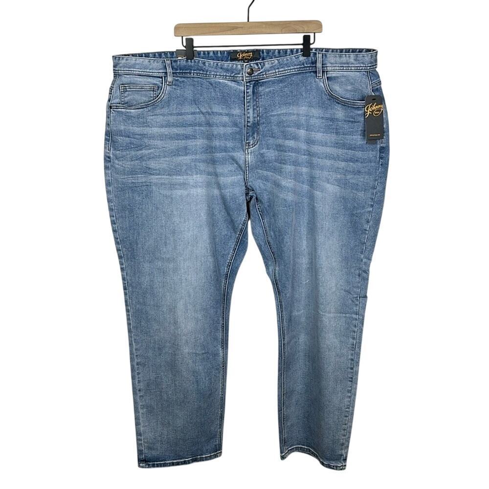 Johnny Bigg Big & Tall Seymour Regular Light Wash Stretch Jeans Men’s Size 52